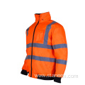 High Visibility Orange Fleece Mens Safety Reflective Jackets